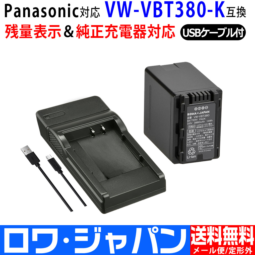 Panasonic 純正ビデオカメラ用 バッテリー VW-VBT380-K 新品