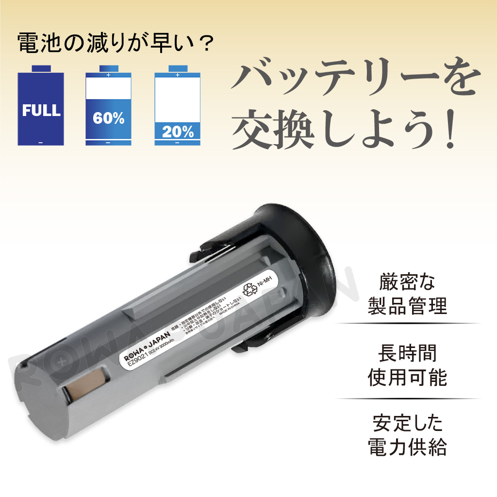 EZ9021-PA 電動工具バッテリー パナソニック対応 | ロワジャパン EZ9021-PA 電動工具バッテリー パナソニック対応 | ロワジャパン