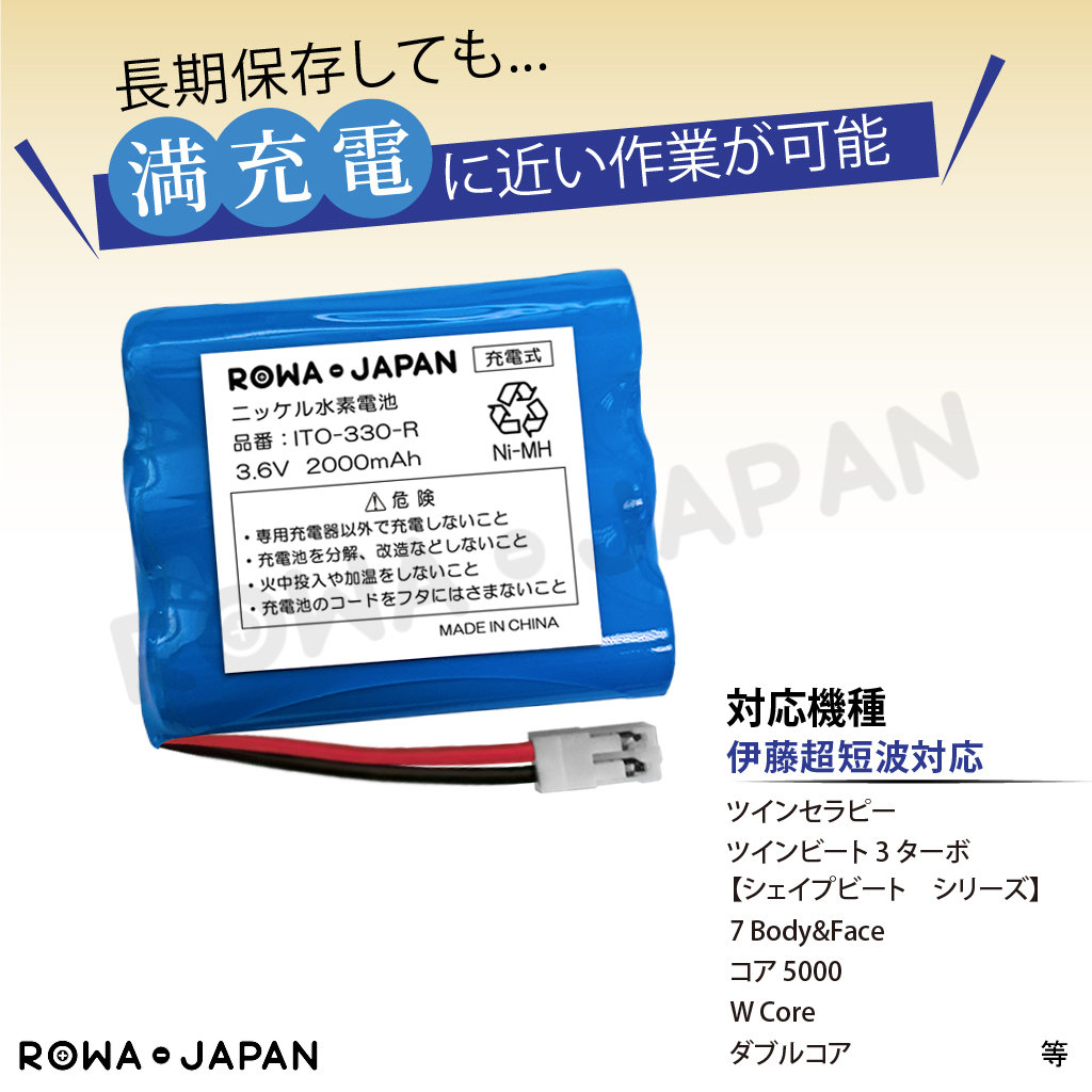 ITO-330-R 医療機器バッテリー 伊藤超短波対応 | ロワジャパン
